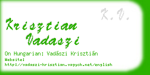 krisztian vadaszi business card