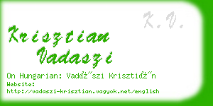 krisztian vadaszi business card